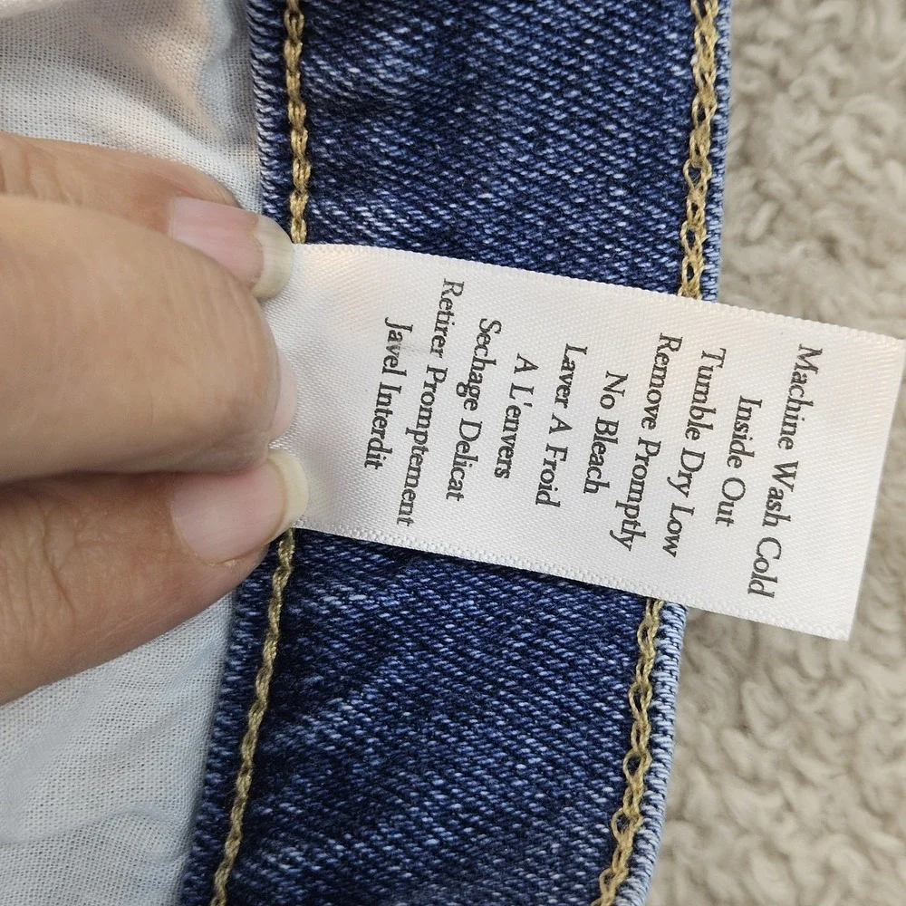 Frank & Eileen Cork Jeans Women 32 Slim Straight Raw Hem Medium Wash Denim - Picture 12 of 16